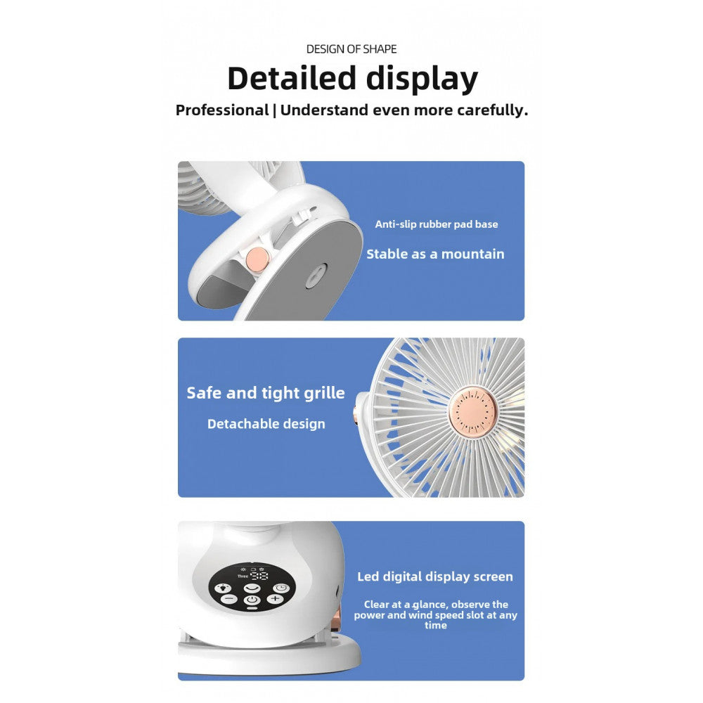 Портативный мини вентилятор M9 White