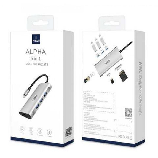 HUB USB C 4 in 1 – WiWU Alpha A440 Pro – Gray