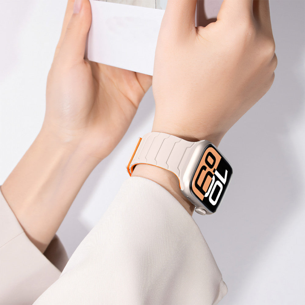 Ремінець Hoco WA39 — Apple Watch 42 mm | 44 mm | 45 mm | 49 mm — Black & Orange