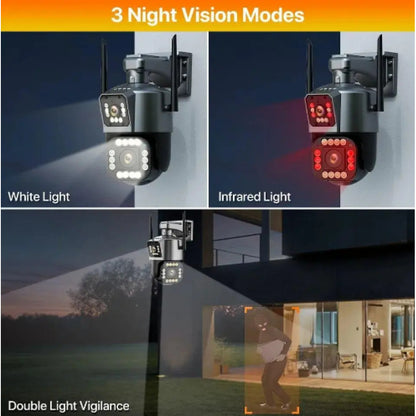 Security PTZ Wi-Fi IP Camera with Three Lenses Wonsdar PW12-5K 3.6-6mm. IPC360 Home