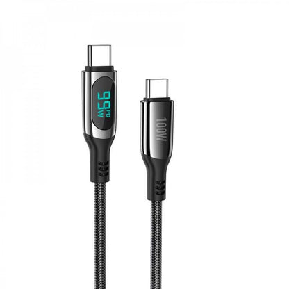 Кабель USB C to C 100W PD (1.2m) — Hoco S51 — Black