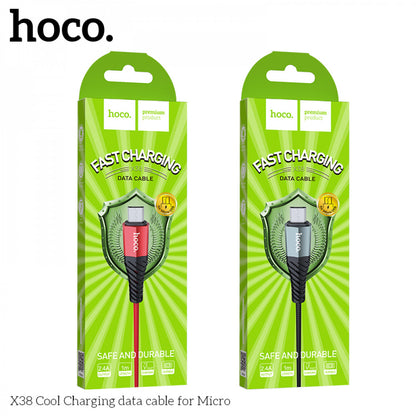 Micro 2.4A Cable (1m) — Hoco X38 — Black