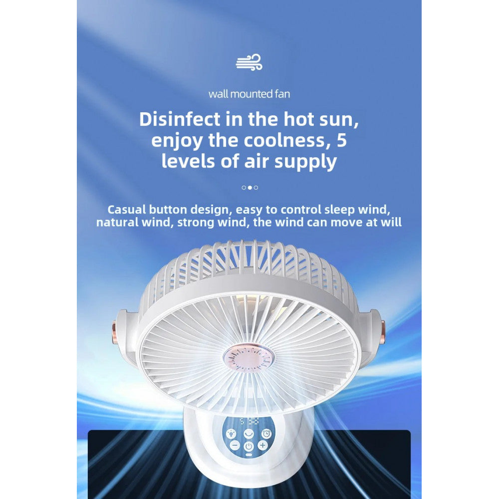 Портативный мини вентилятор M9 White