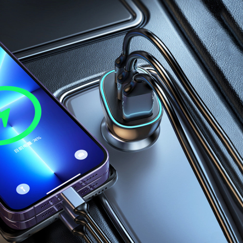 Car Charger 30W 2 PD QC3.0 WiWU PC700 – Black