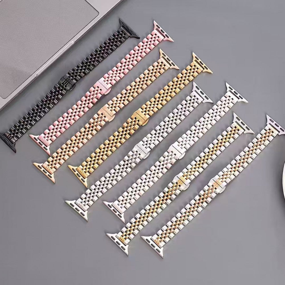 Ремінець slim 5 Bead Apple Watch 42 mm 44 mm 45 mm 49 mm Black