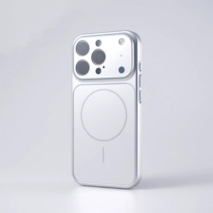 Накладка Чехлы AG Glass Case With MagSafe — iPhone 15 Pro Max — Silver