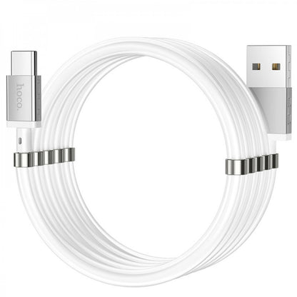 USB C cable 2.4A (1m) Hoco U91 Magnetic – White