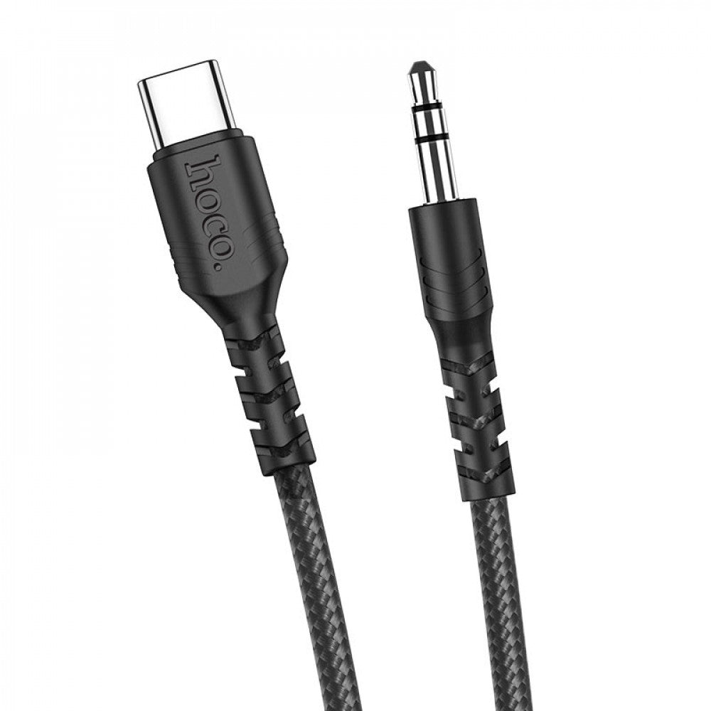 Кабель Aux to USB C (1m) — Hoco UPA17 Digital Audio Conversion — Black