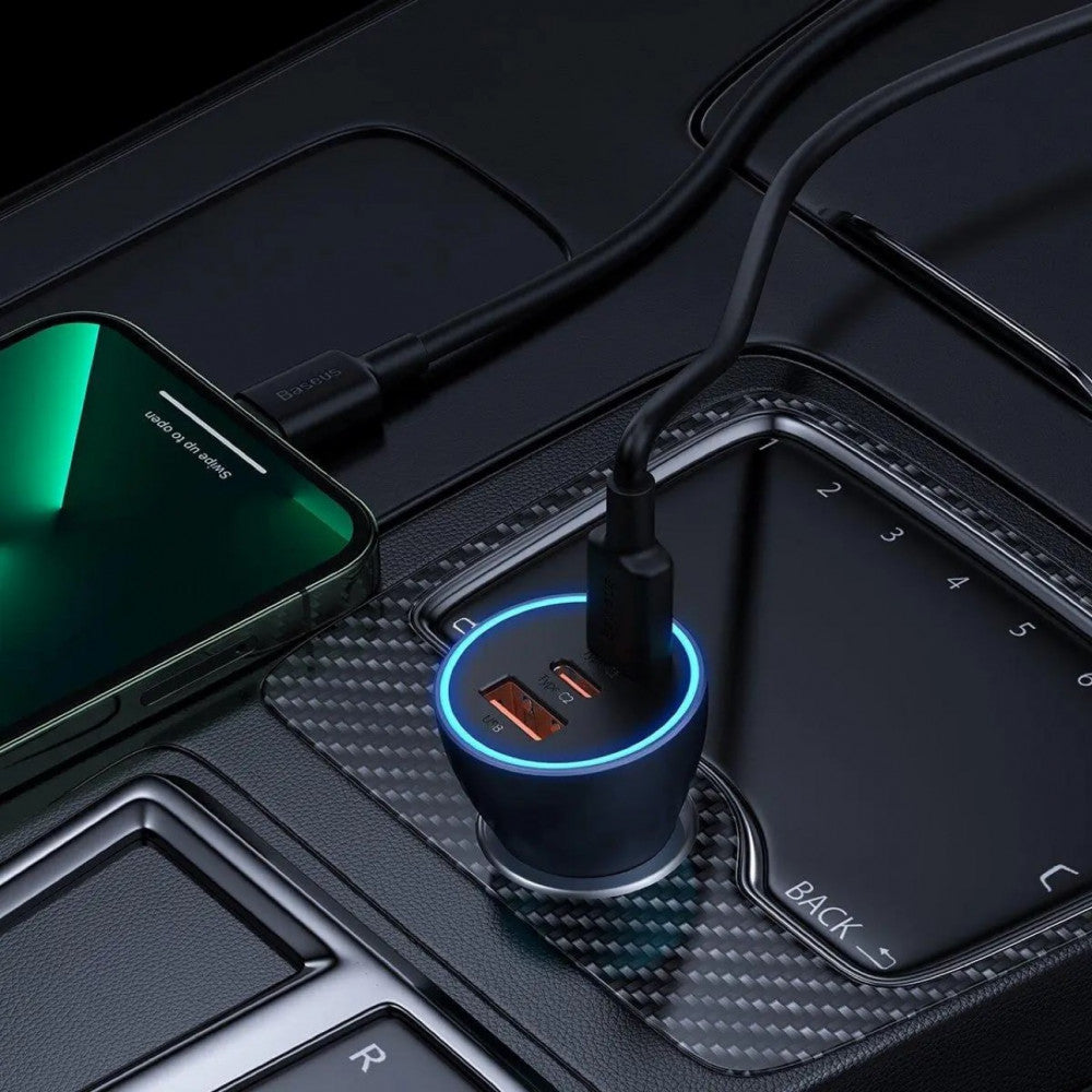 Car Charger 65W 1U 2C Baseus (CGJP0100) Golden Contactor Pro Triple Fast Charger – CGJP010003 Blue