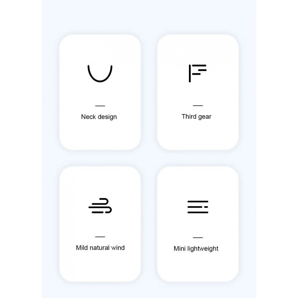 Портативный мини вентилятор WT-F58 - 1200 mAh — Biege