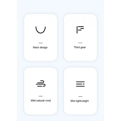 Портативный мини вентилятор WT-F58 - 1200 mAh — White