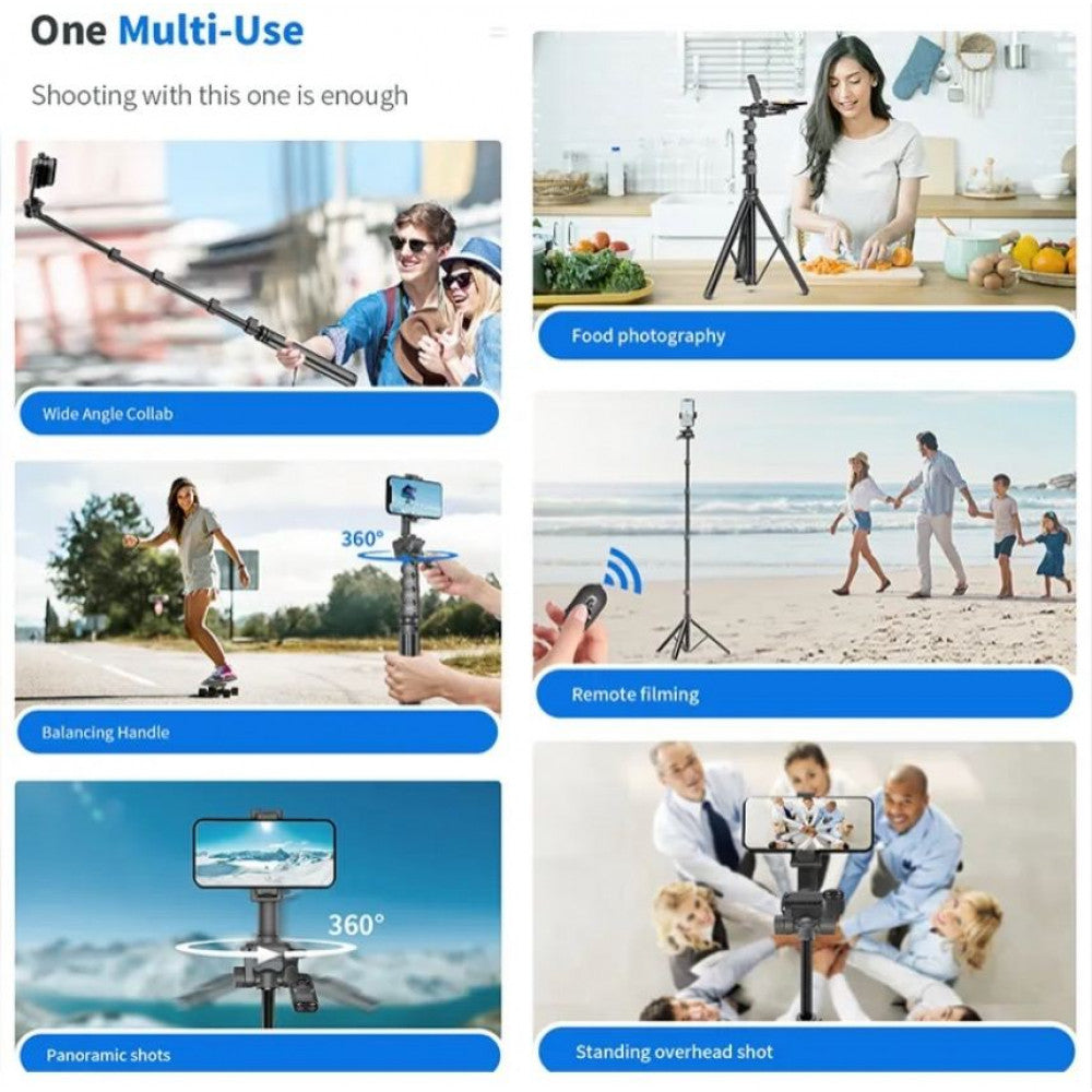 Monopod Tripod C06 | 2m Balanced and stable shooting multifunctional expansion of the metal tripod selfie stick