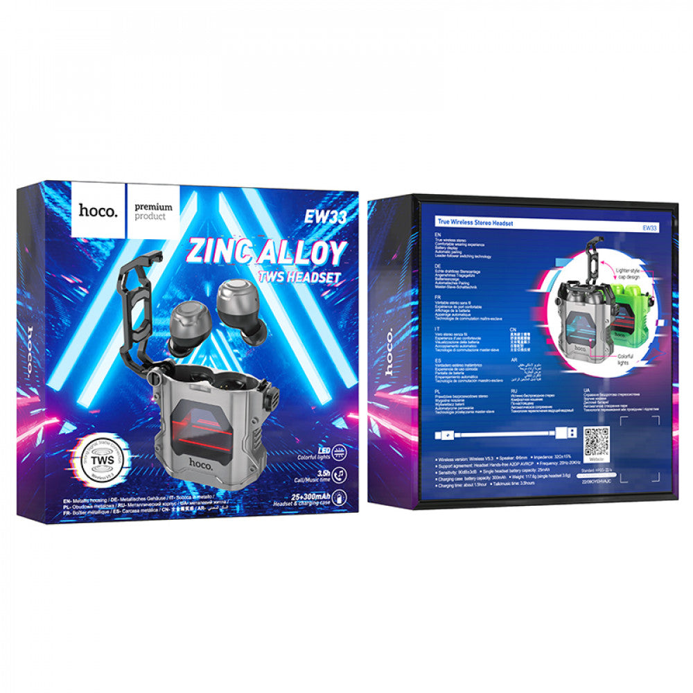 Bluetooth headset TWS Hoco EW33 Interstellar – Space Gray