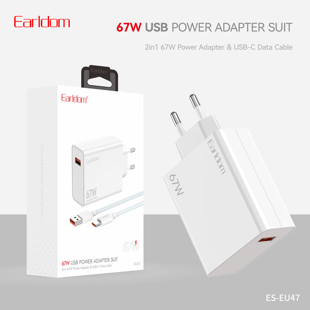 Home Charger | 67W | PD | USB C Cable (1m) — Earldom ES-EU47