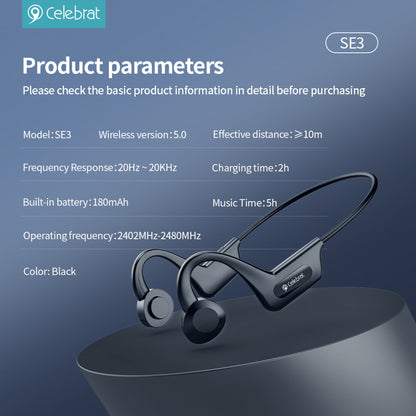 Bluetooth headphones Celebrat SE3 – Black