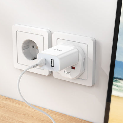 Мережевий перехідник Hoco AC6 — White