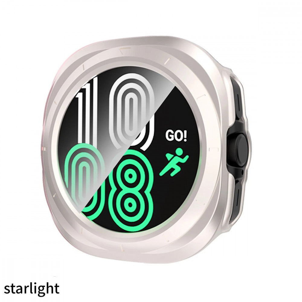 Чехол с защитным стеклом PC Glass Watch 7 47 mm — Starlight
