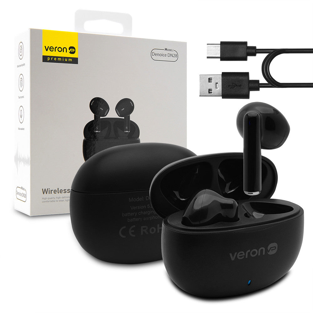 Bluetooth headset TWS Veron - DN28 ANC Denoice - Black