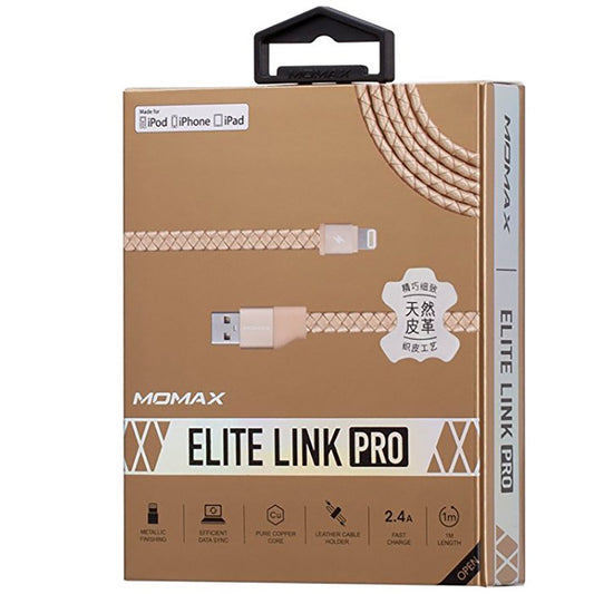 Lightning cable 2.4A (1m) Momax DL2 - Gold