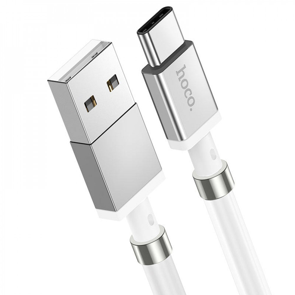 USB C cable 2.4A (1m) Hoco U91 Magnetic – White