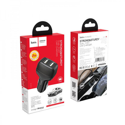 Car Charger 2.4A 2U Hoco Z36 – Black
