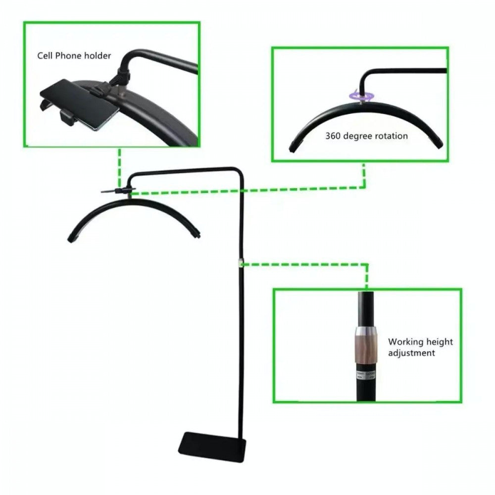 Лампа видеосвет LED HD-M8X 50W 3000K-6000K | 80x20 | 320 Lights |  — Black