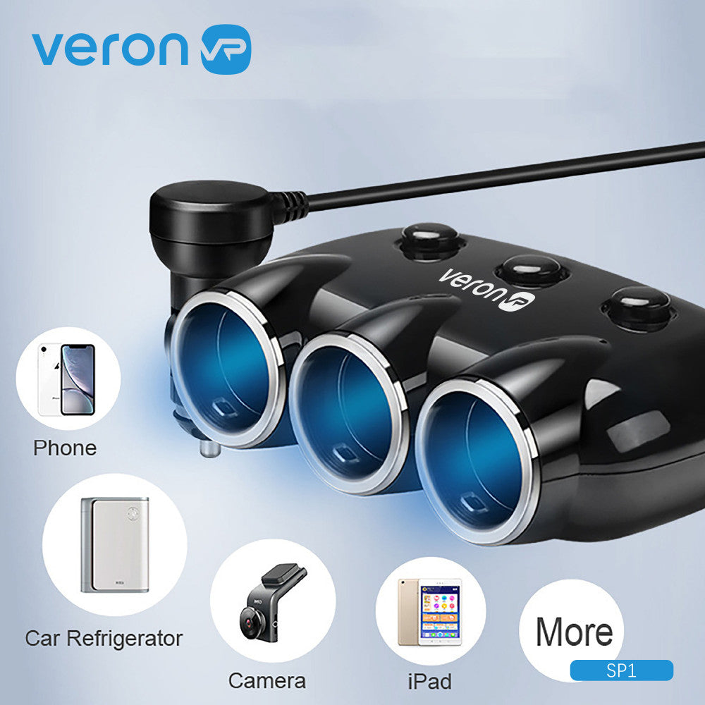 Cigarette Lighter Splitter | 3S | 3.1A | 2U — Veron SP1