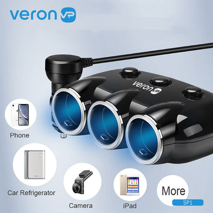 Cigarette Lighter Splitter | 3S | 3.1A | 2U — Veron SP1