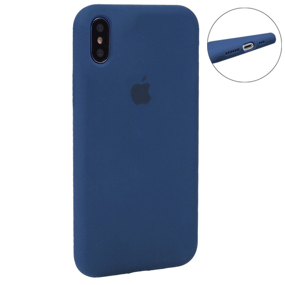 Original Silicone Case Full Size iPhone X ; XS — Midnight Blue (8)