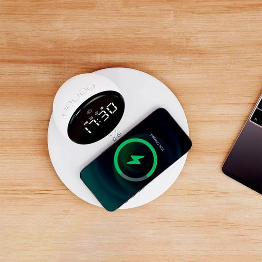 Wireless charger WIWU Wi-W017 15W 3in1 Wireless Charger+Digital Alarm+Bluetooth Speaker