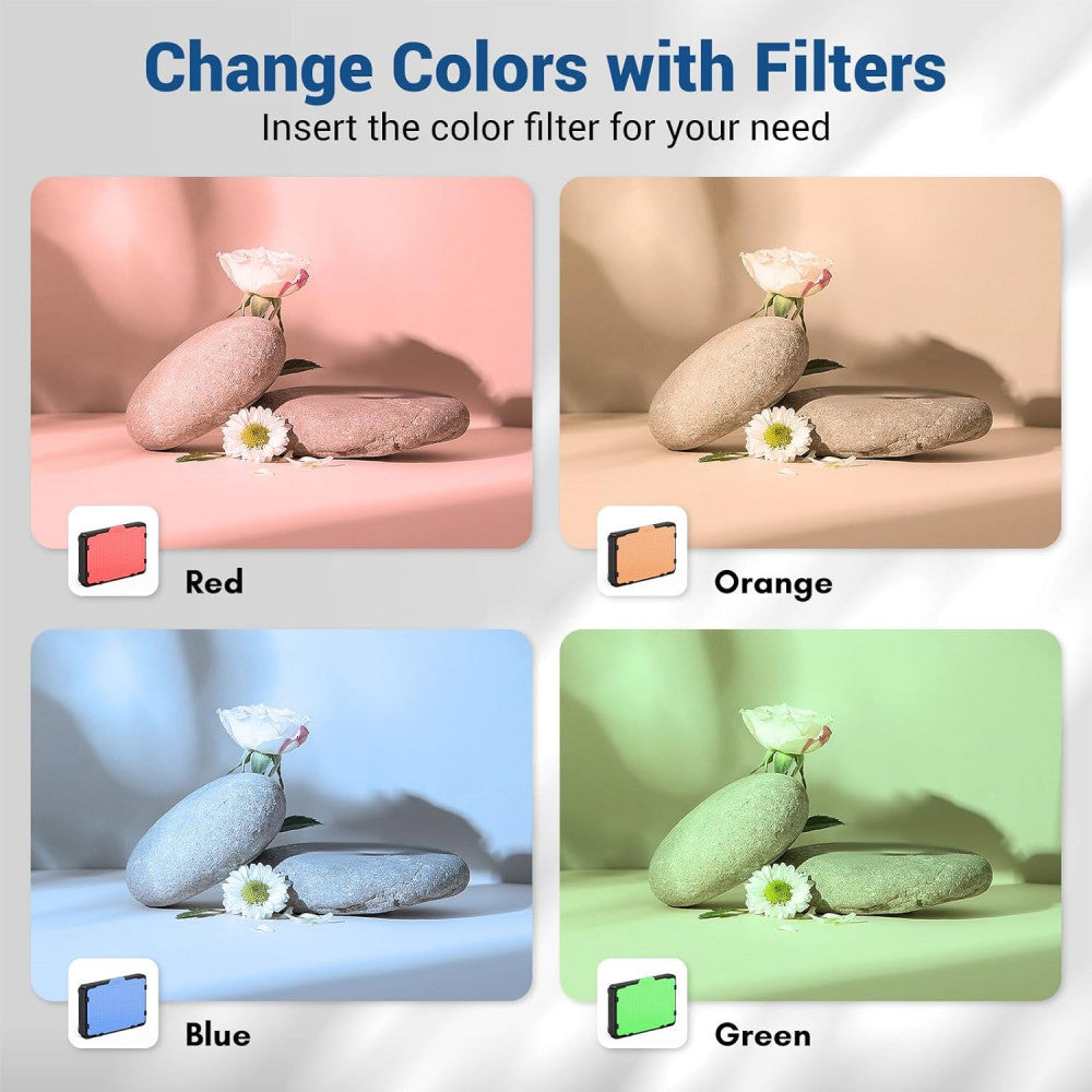 LED video light lamp PT-176S 11W LED175 color 3200-5600K + Battery + charger