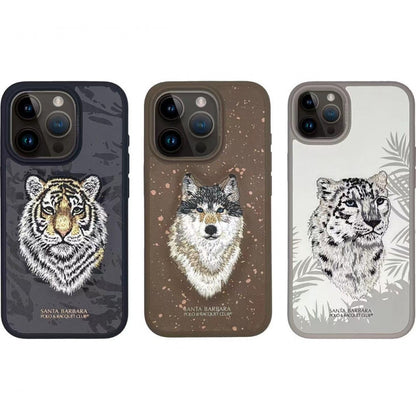 Polo Savanna Leather Case – iPhone 15 Pro Max – Snow Leopard-Grey