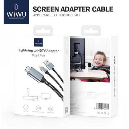 Lightning To Hdmi Cable HDTV (1m) WiWU X7L – Gray