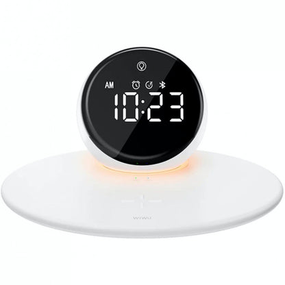 Wireless charger WIWU Wi-W017 15W 3in1 Wireless Charger+Digital Alarm+Bluetooth Speaker