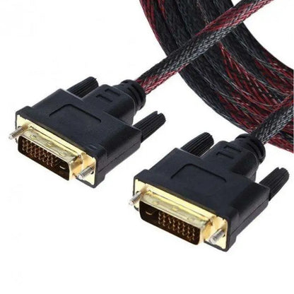 Cable DVI (M) - DVI (M) 3m Black&amp;Red