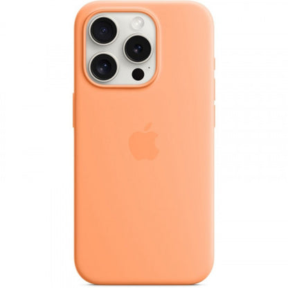 Silicone Case With Magsafe iPhone 15 Pro — Orange Sorbet