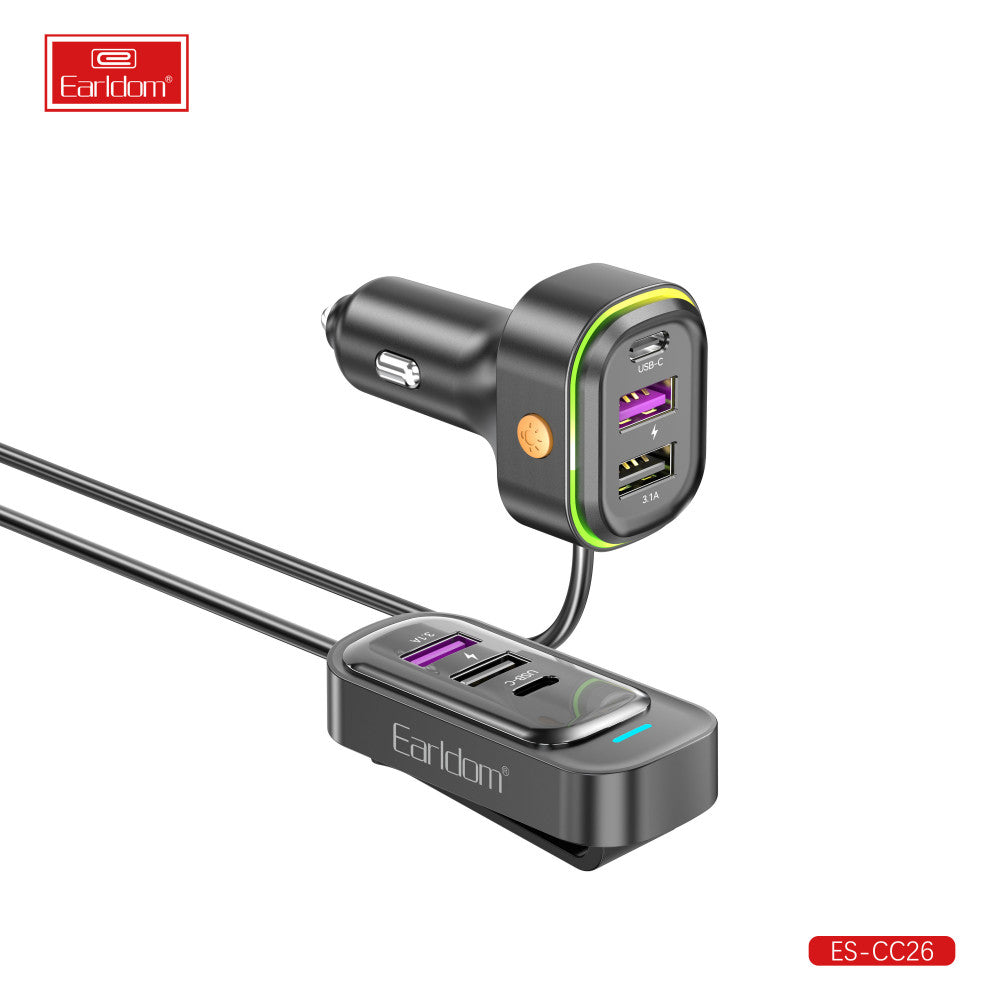 Car Charger 66W 4U 2C Earldom ES-CC26