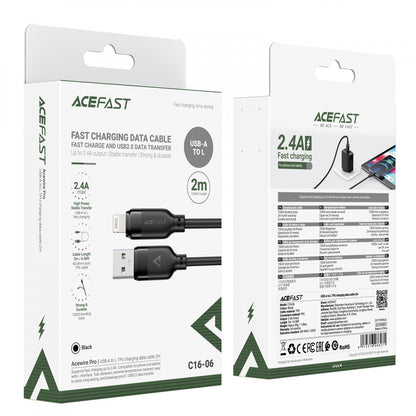 Кабель Lightning 2,4 А (2 м) — Acefast C16-06