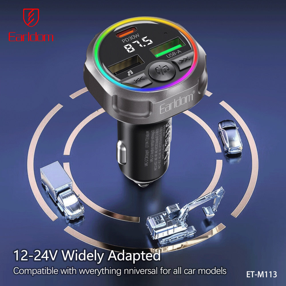 Fm Modulator MP3 | Car Charger | 3.0A | 2U | 1C — Earldom ET-M113