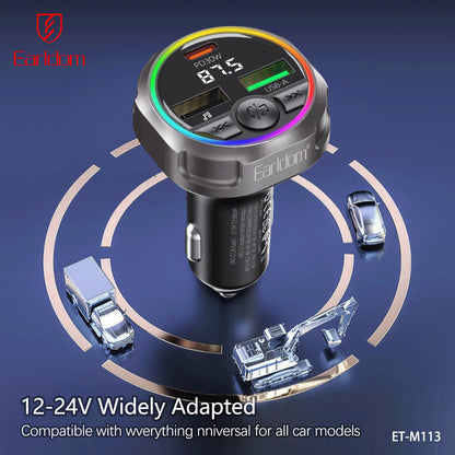 Fm Modulator MP3 | Car Charger | 3.0A | 2U | 1C — Earldom ET-M113