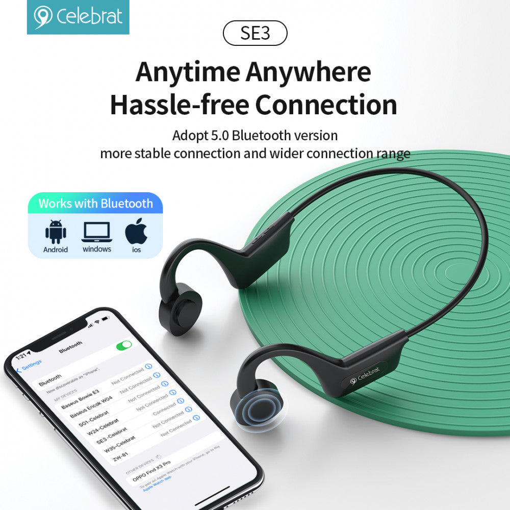 Bluetooth headphones Celebrat SE3 – Black