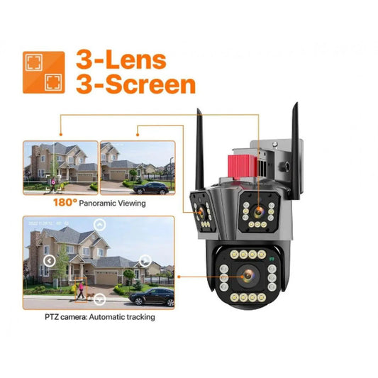 Security PTZ Wi-Fi IP Camera with Three Lenses Wonsdar PW12-5K 3.6-6mm. IPC360 Home