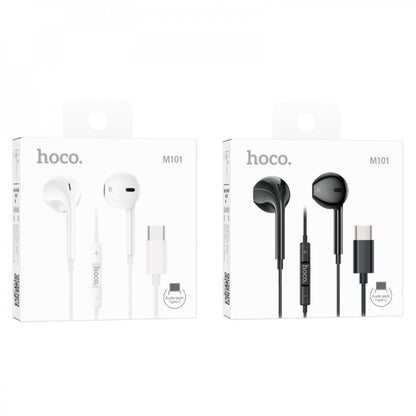 Type C headphones with microphone – Hoco M101 – Black