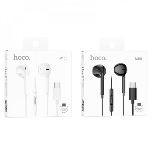 Type C headphones with microphone – Hoco M101 – Black