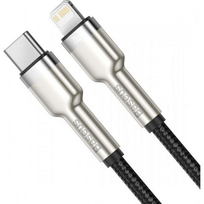 USB C to Lightning Cable 20W (0.25m) Baseus (CATLJK-01) Cafule Series Metal – CATLJK-01 Black