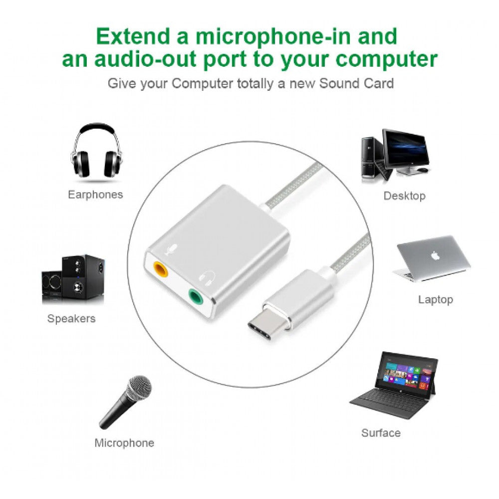 USB C To Sound Card Adapter