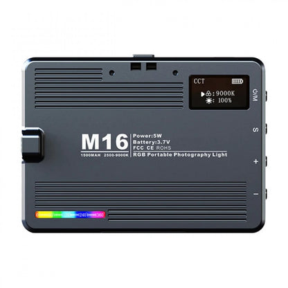 On-camera video light LED RGB — M16