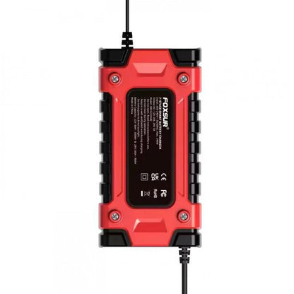 Зарядний пристрій Foxsur FBC122410E для автомобільного акумулятора 12V-24V 10A імпульсний