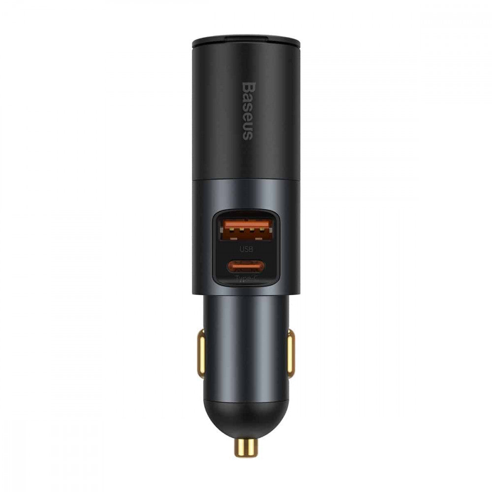 Car Charger 120W 1U 1C Baseus (CCBT-C0G) Share Together Fast Charge with Cigarette Lighter Expansion Port Gray