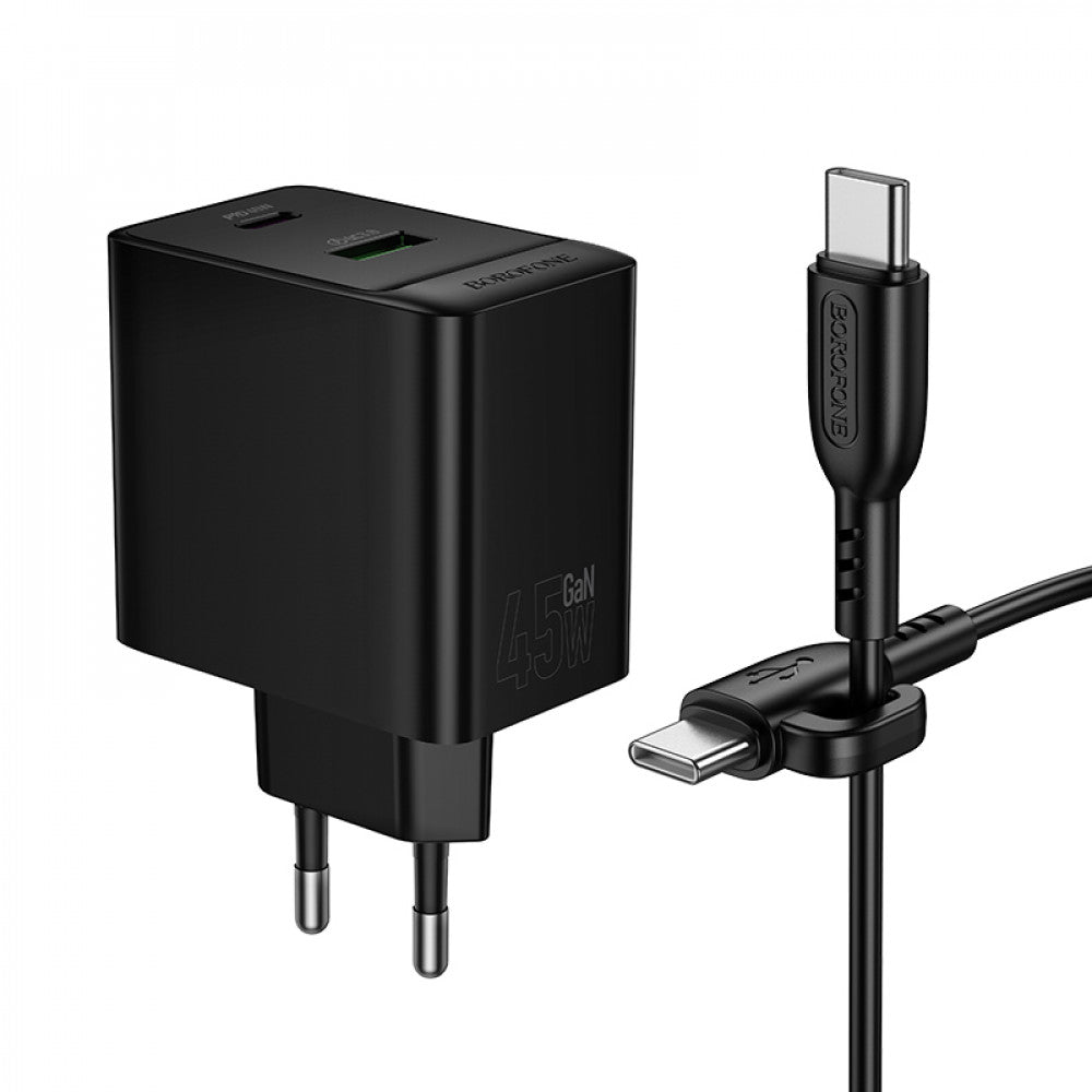Home Charger 45W PD QC3.0 C to C Cable (1m) Borofone BAS16A